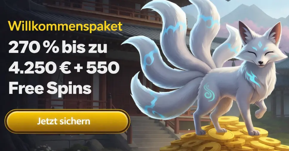 Spinzen Casino Willkommenspaket – 270 % Bonus bis zu 4.250 € plus 550 Freispiele bei EU Casinos 